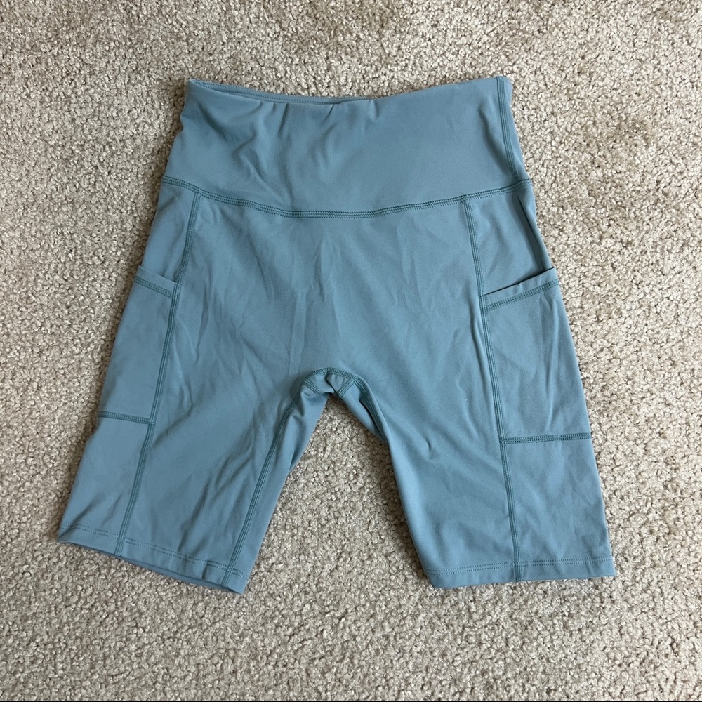 BALEAF women 8” high waisted biker shorts workout yoga running gum shorts
